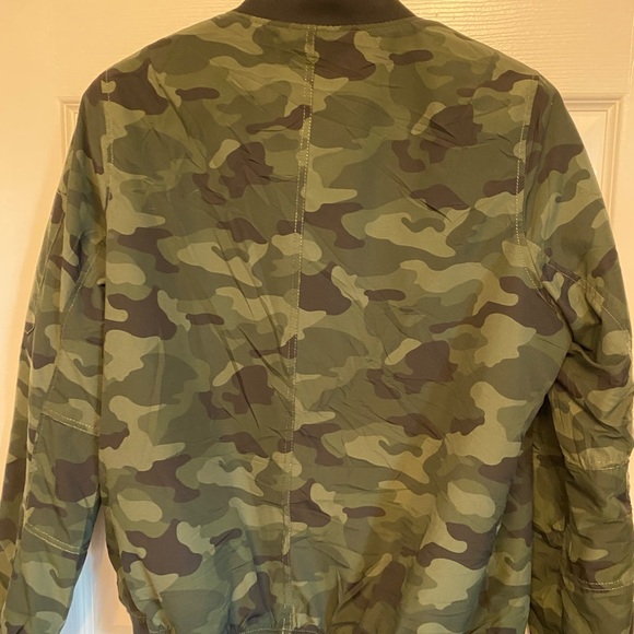 Ci Sono Sherpa line Camo Womens Bomber Jacket Size Medium - Picture 7 of 10